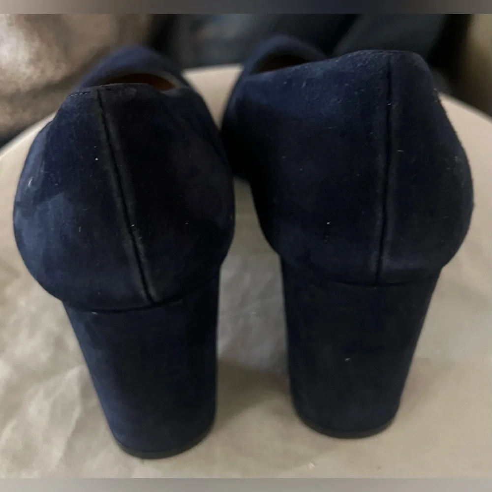 Stuart Weitzman Stuart Block Heel 75 Pointed Toe Pump Shoes New 10.5 $495 - Picture 11 of 13